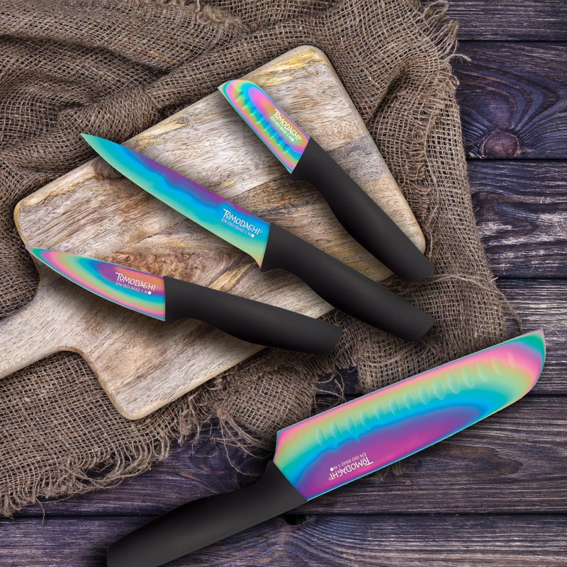 Hampton Forge HMC01A656D Rainbow Titanium â€“ 12 Piece Cutlery Set â€“ Multi - Image 2